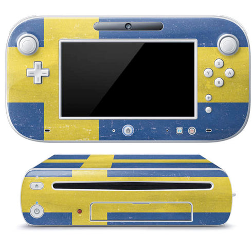 Sweden Flag Distressed Wii U (Console + 1 Controller) Skin
